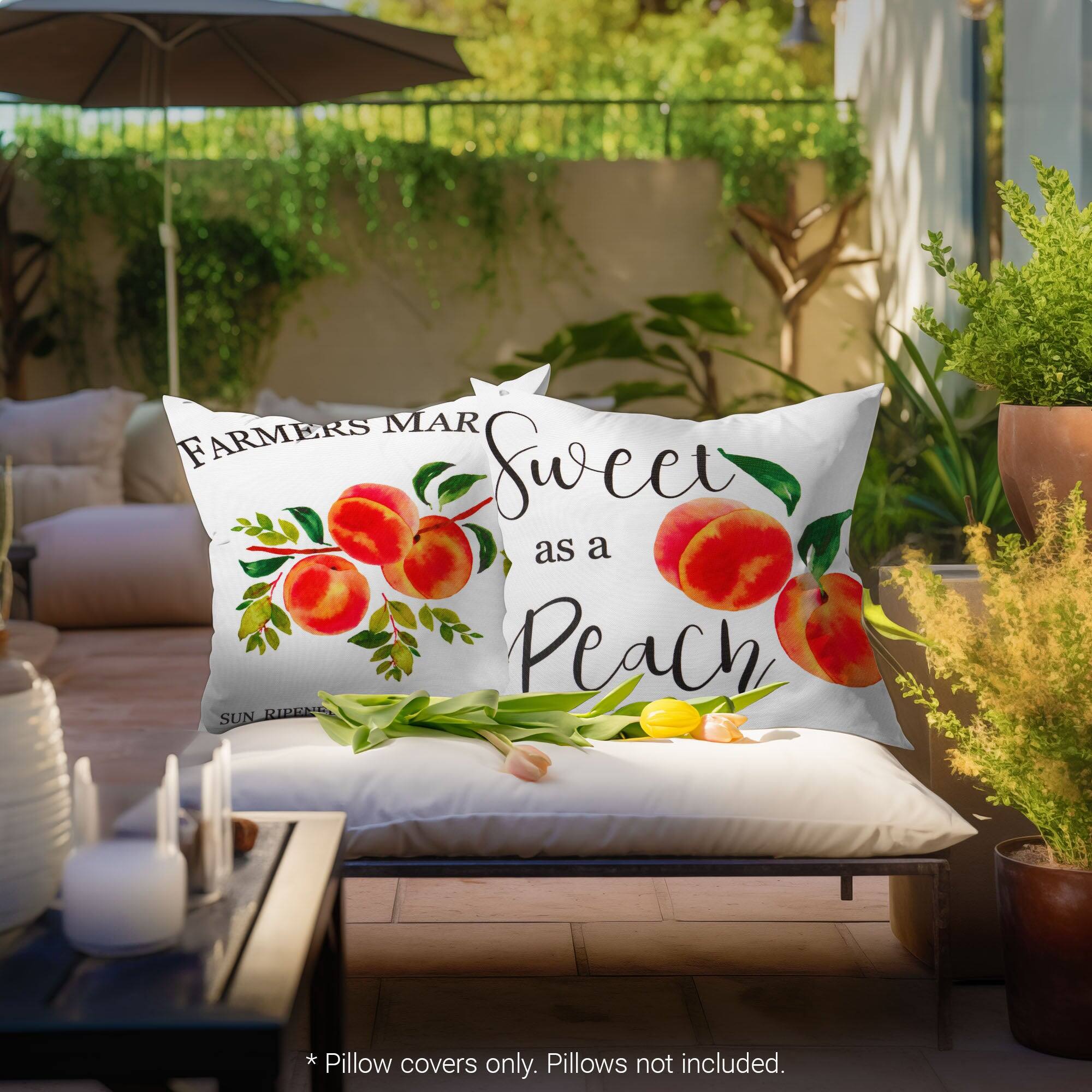 Farmers Market  
Sweet as a Peach  
Sun Ripe  

*Pillow covers only. Pillows not included.