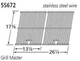 Music City Metals - MCM575S6722S grid, ss wire, 17.375 x 26.25; Grill Mas