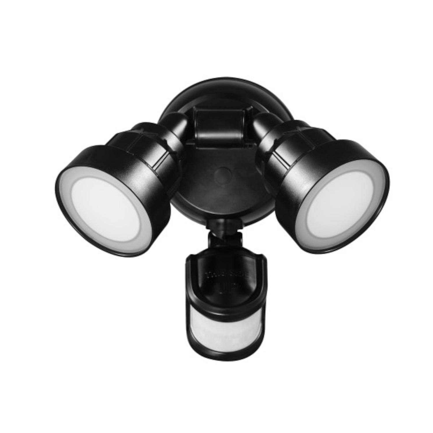 Front. Globe Electric - Globe Electric Motion-Sensing Hardwired LED Black Security Light.
