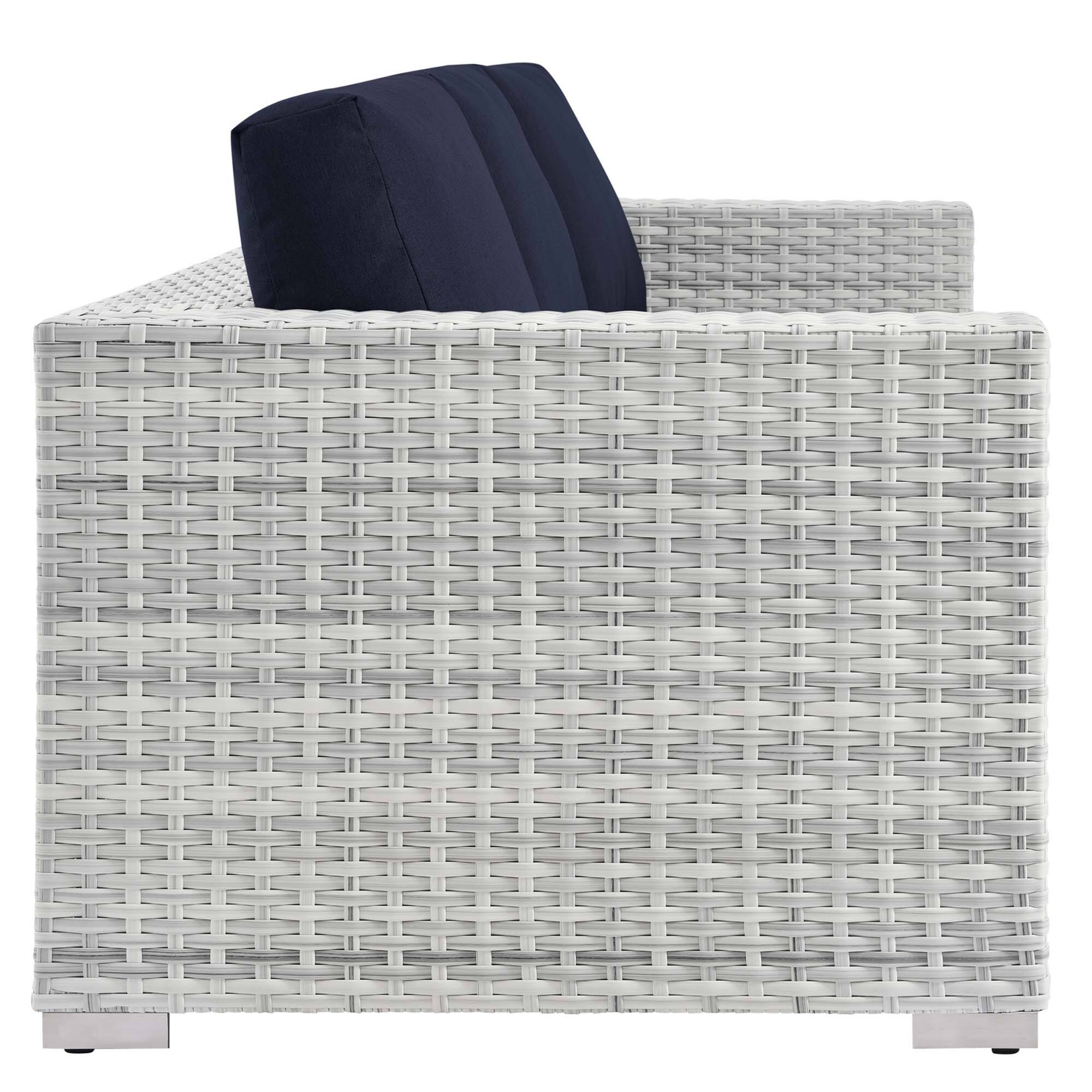 Alt View 1. Modway - Convene Outdoor Patio Sofa by Modway - Light Gray Navy.