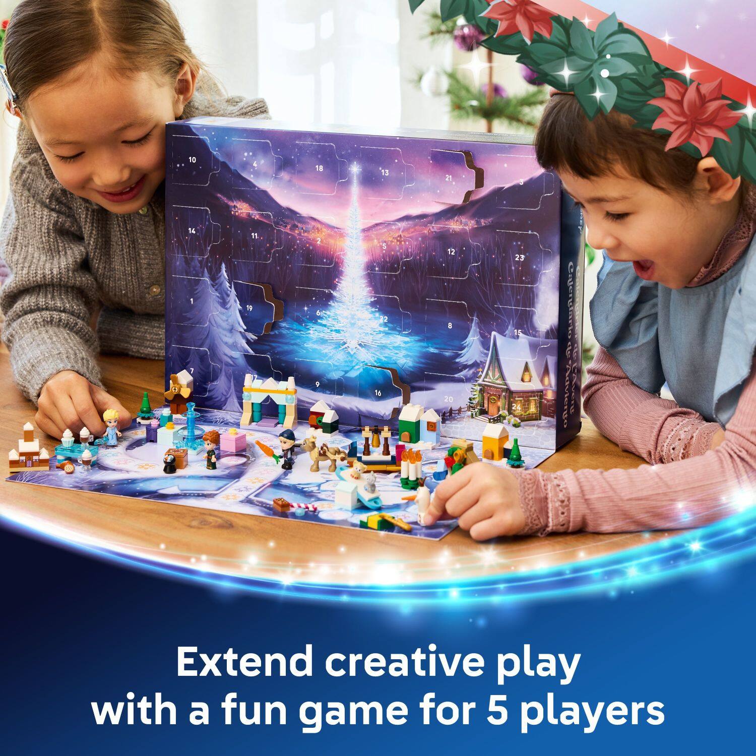 Extend creative play with a fun game for 5 players
