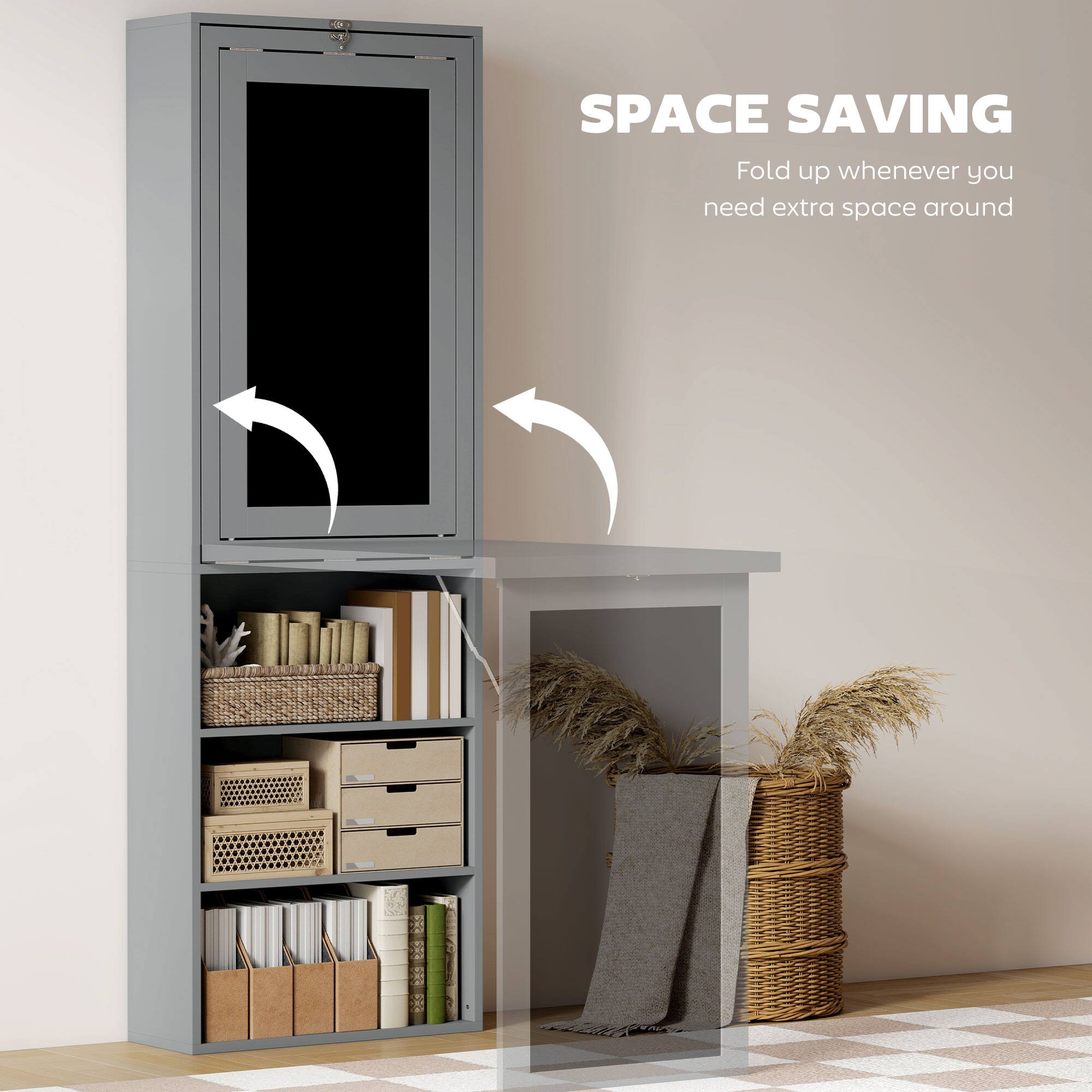 SPACE SAVING
Fold up whenever you need extra space around