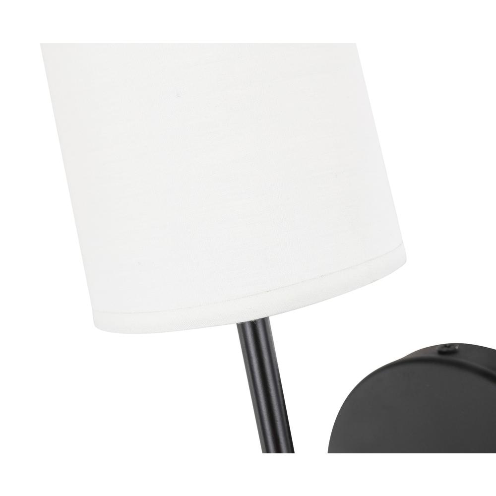 Back. Living District - Mel 1 light Black and White shade wall sconce - Black And White Shade.