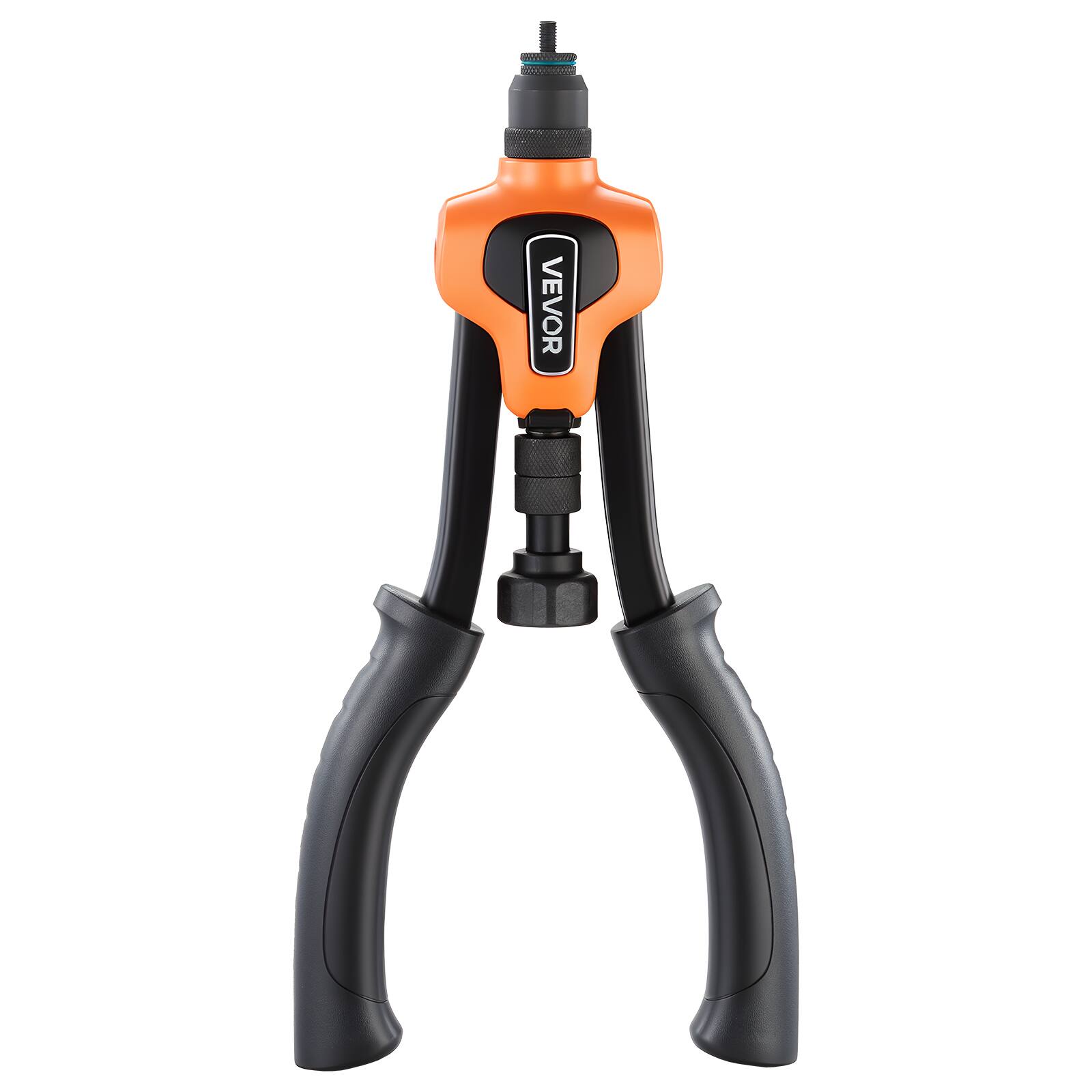 Alt View 5. VEVOR - Rivet Nut Tool Kit, 14-Inch Two-Handed Rivnut Tool Kit, with 7 Mandrels and 70 Nuts, Metric and SAE Size M6, M8, M10 - Orange + Black.