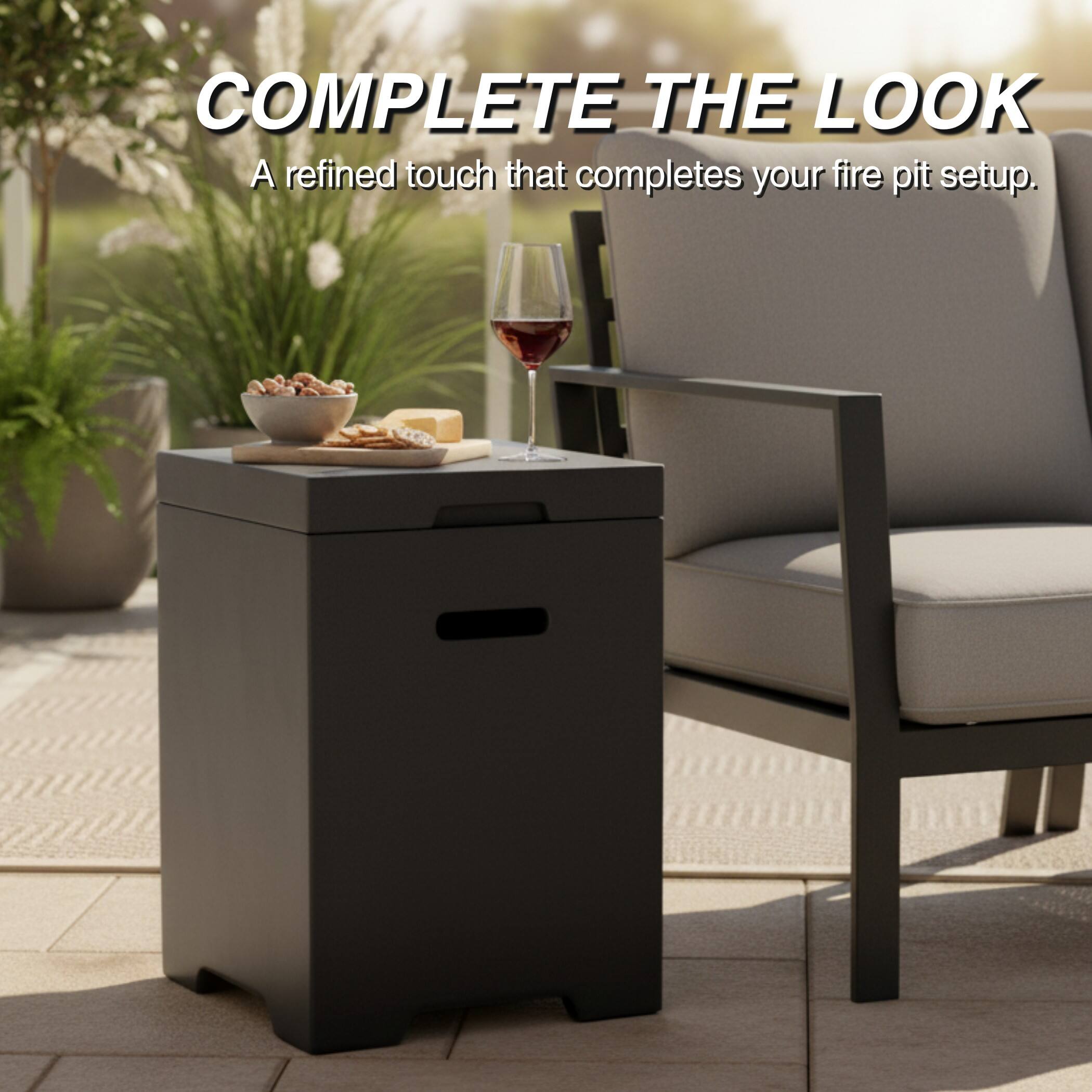 COMPLETE THE LOOK  
A refined touch that completes your fire pit setup.