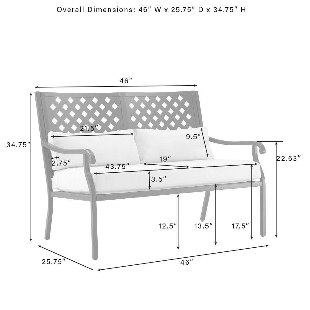 Overall Dimensions: 46" W x 25.75" D x 34.75" H

- 46"
- 34.75"
- 21.5"
- 9.5"
- 2.75"
- 43.75"
- 19"
- 22.63"
- 3.5"
- 12.5"
- 13.5"
- 17.5"
- 25.75"
- 46"