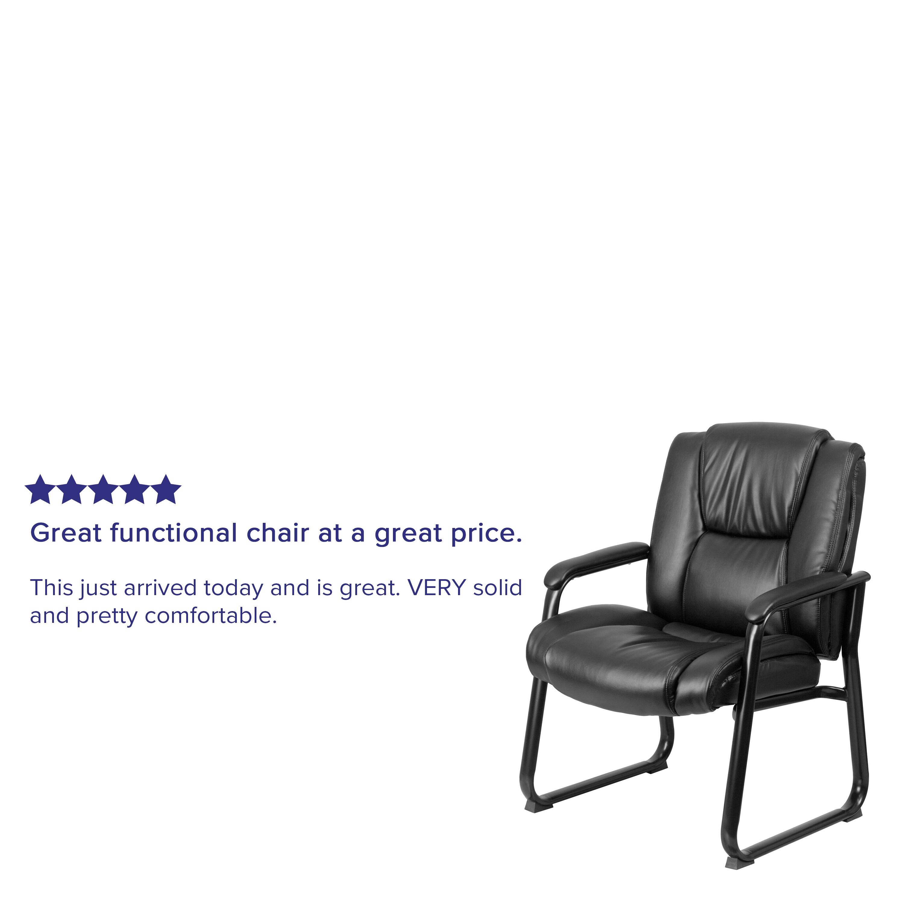 Great functional chair at a great price. This just arrived today and is great. VERY solid and pretty comfortable.