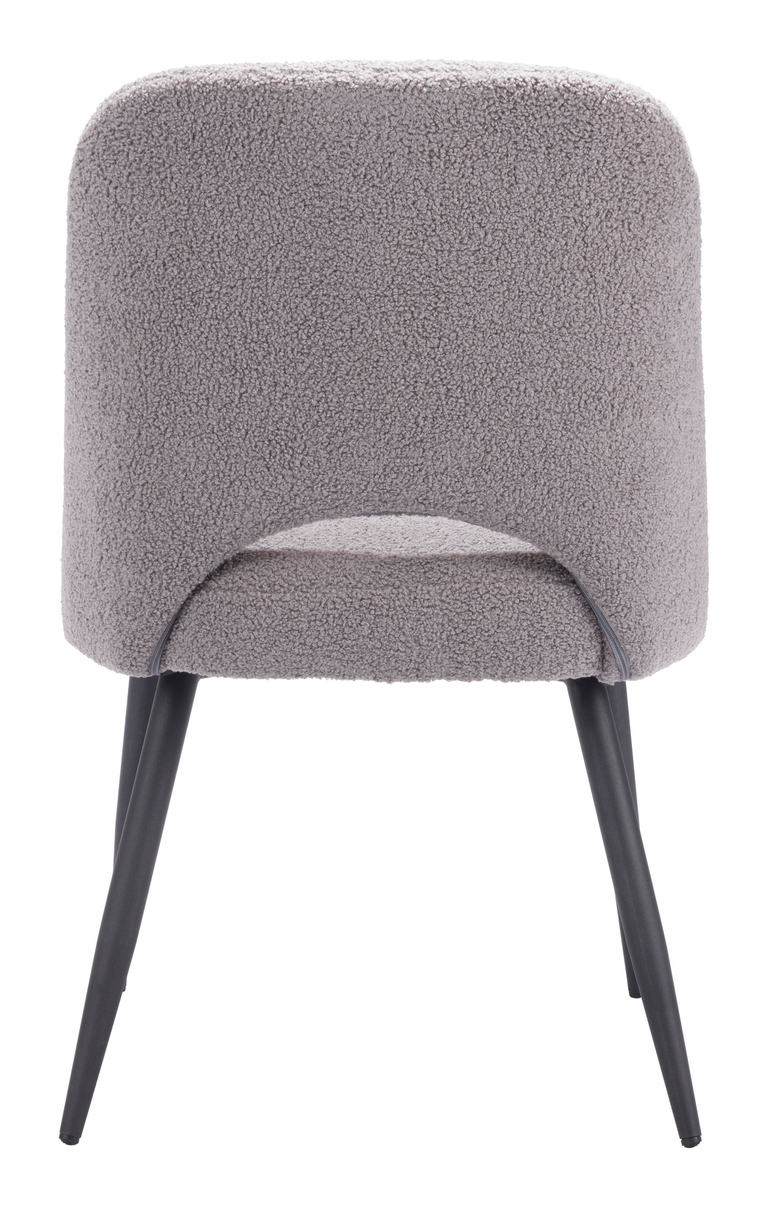 Alt View 2. Hivvago - Teddy Dining Chair (Set of 2) Gray - Gray.