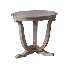 Liberty Furniture Industries - Greystone Mill End Table in Stone White Wash w/ Wirebrush Distressing - Gray
