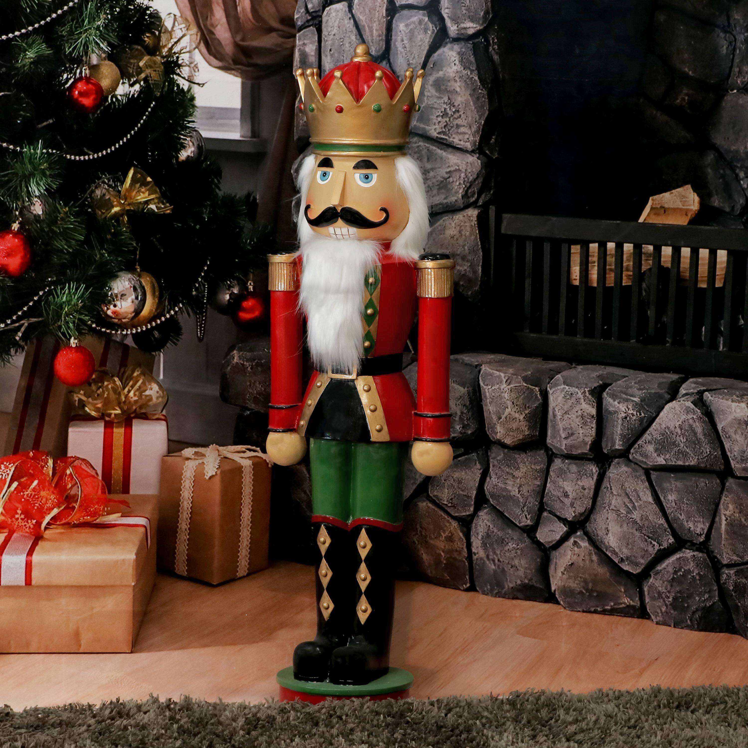 Alt View 8. Sunnydaze - Matthias the Prince Indoor and Outdoor Nutcracker Statue - 35 in - Red.