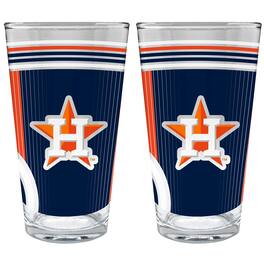 Great American Products - Houston Astros Two-Piece 16oz. Pint Glass Set - Multicolor