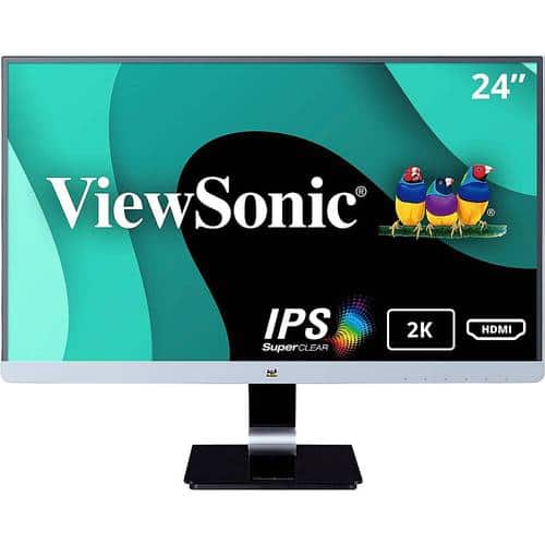 ViewSonic - VX2478-SMHD 24" IPS LED HD Monitor - Black/Silver - Larger Front