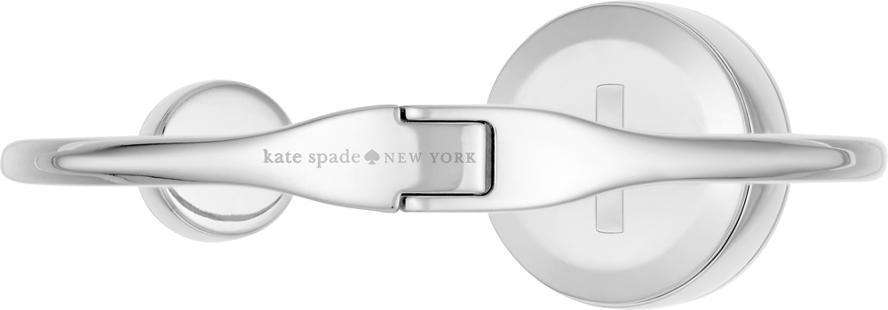 Best Buy: kate spade new york scallop hinge bangle Activity Tracker  silver-tone and white mother-of-pearl KSA31213