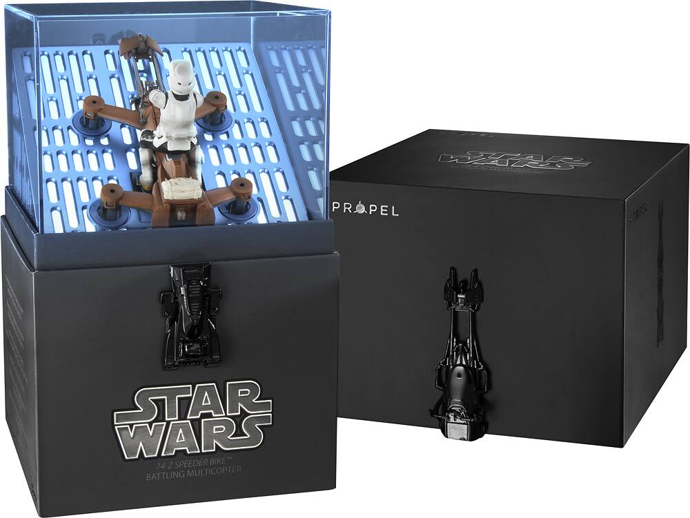 Angle. Propel - 74-Z Speeder Bike Quadrocopter with Remote Controller - Brown/White.