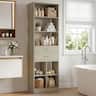 Aheaplus - 22" Bathroom Cabinet with Drawers, Small Storage Organizer for Vanity & Laundry, 2.58 ft³ Capacity - White Oak