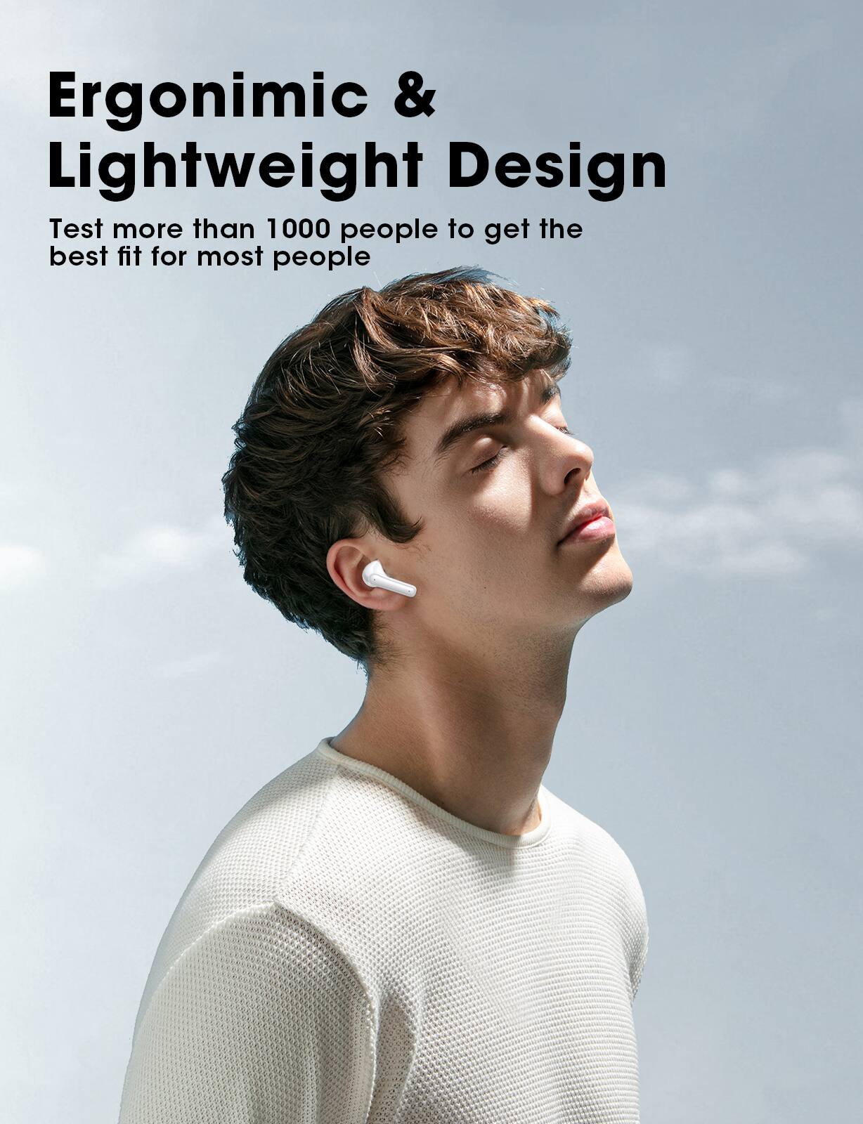 Ergonomic & Lightweight Design  
Test more than 1000 people to get the best fit for most people