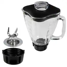 HQRP - Glass Jar Set for Oster Osterizer Blender, 004954-011-090 014709-156-000 004902-003-NP0, 1.75L Pitcher, 0.46 Gallon - Black