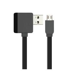 Reiko - Micro Usb Piggyback Flat Liberator Usb Cable 3.2Ft In - Black