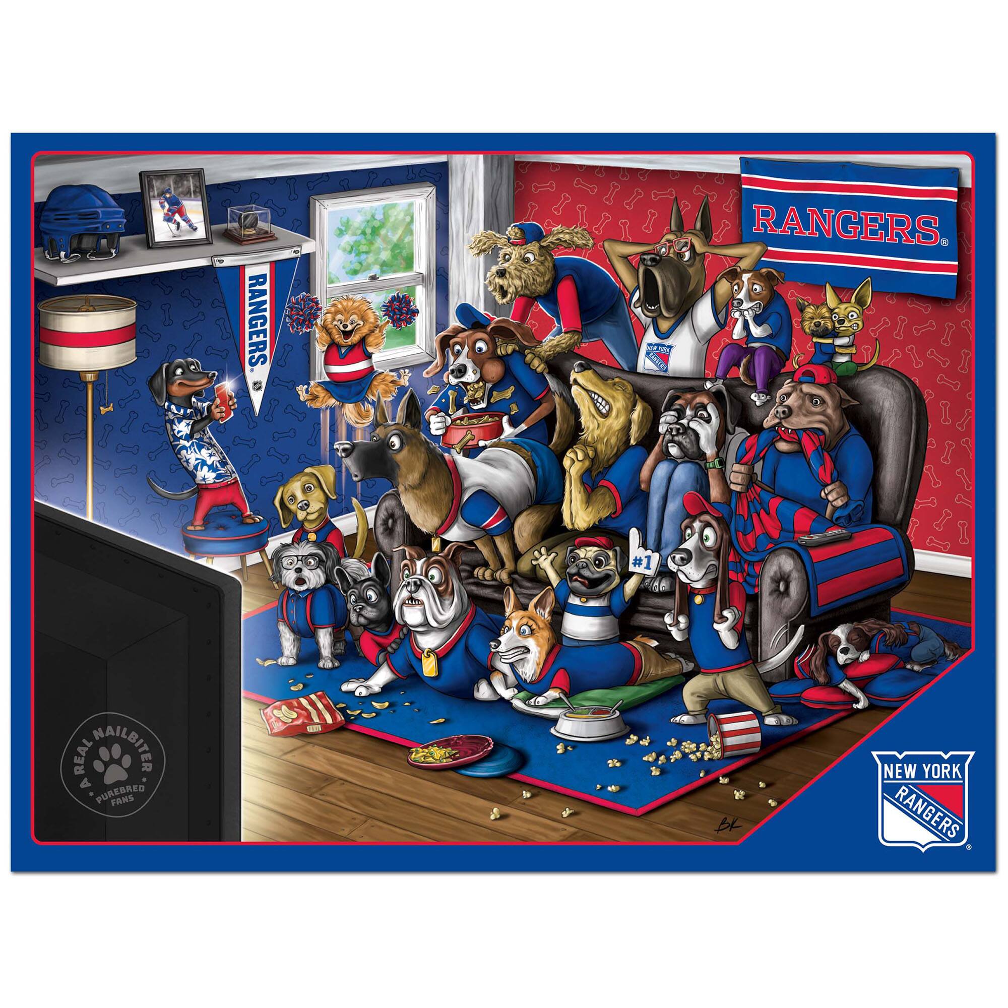 RANGERS 5 RANGERS. #1 200 REAL NAILBITED A PUREBRED FANS - NEW YORK RANGERS