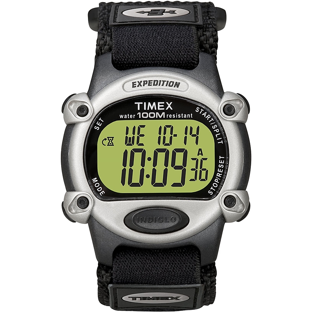 TIMEX Expedition Indiglo Date Watch Gray Dial Highly Luminous Backlight New  Batt