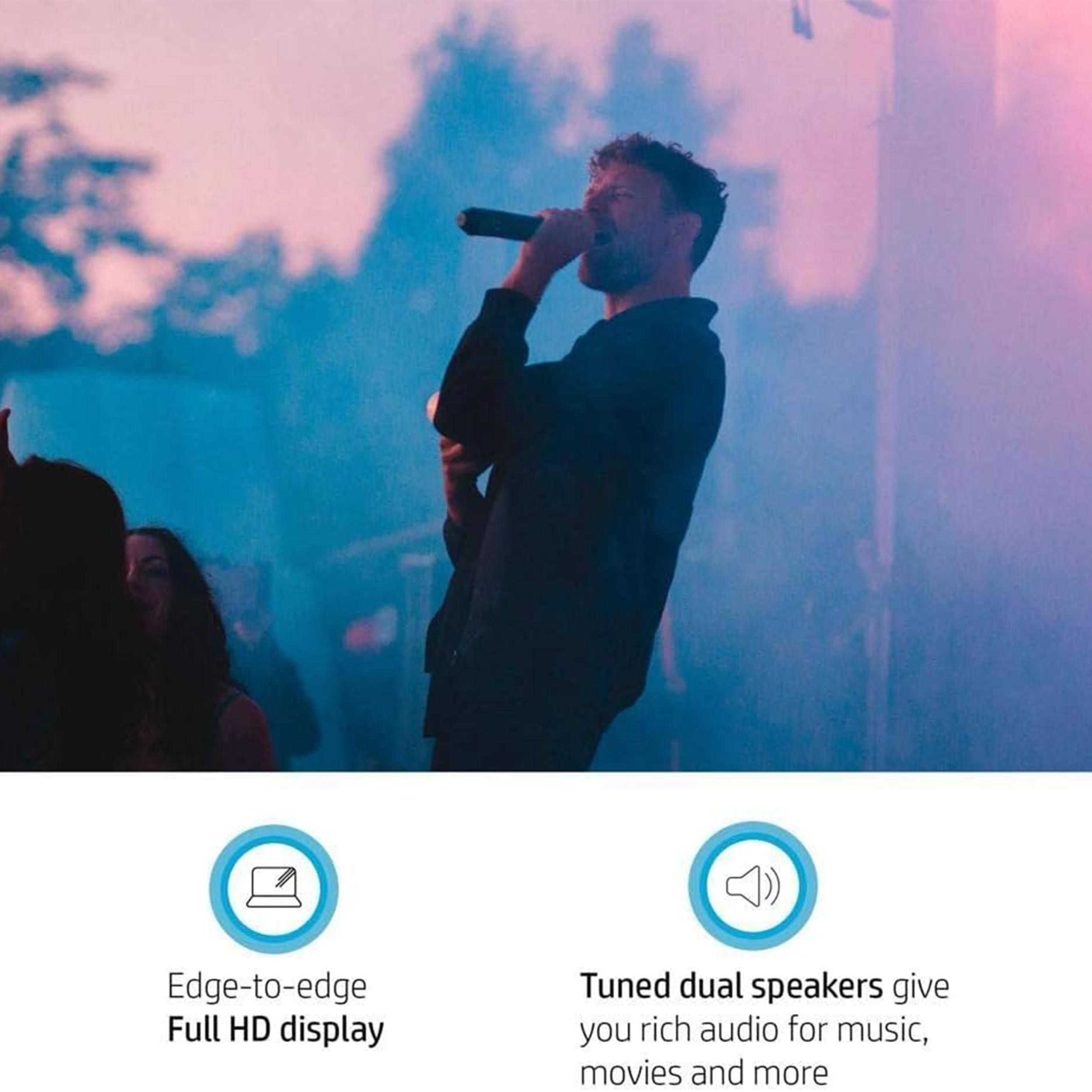 Edge-to-edge Full HD display  
Tuned dual speakers give you rich audio for music, movies and more