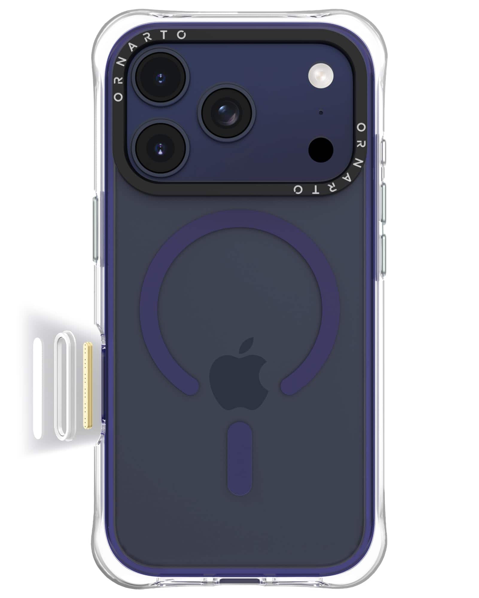 Ornarto - Air Case for iPhone 17 Pro Clear, Compatible with MagSafe, Built-in Air Phone Cover - Deep Blue