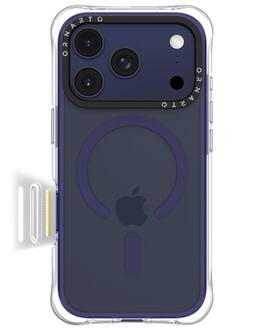 Ornarto - Air Case for iPhone 17 Pro Clear, Compatible with MagSafe, Built-in Air Phone Cover - Deep Blue