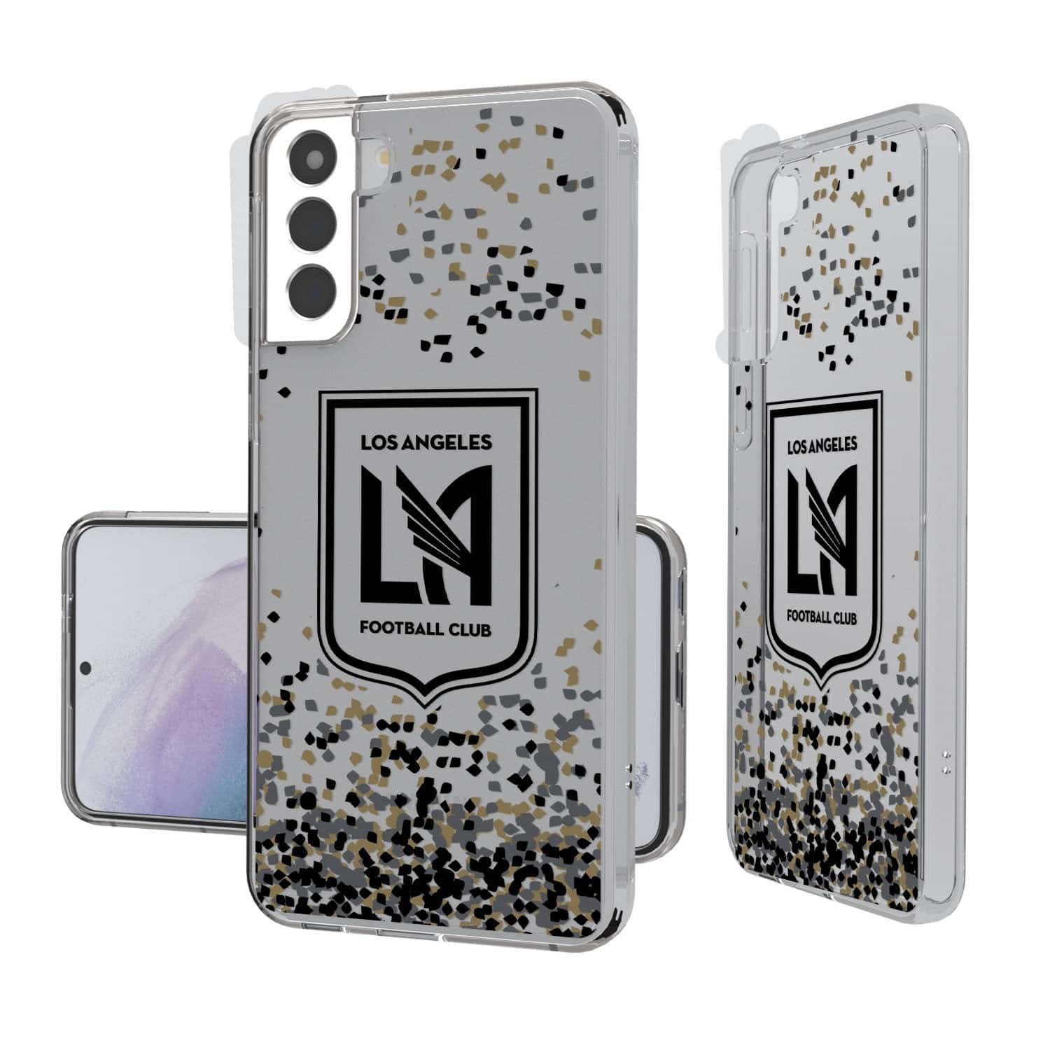 Keyscaper - MLS - LAFC Galaxy Confetti Clear Case - S24 Ultra - Multicolor