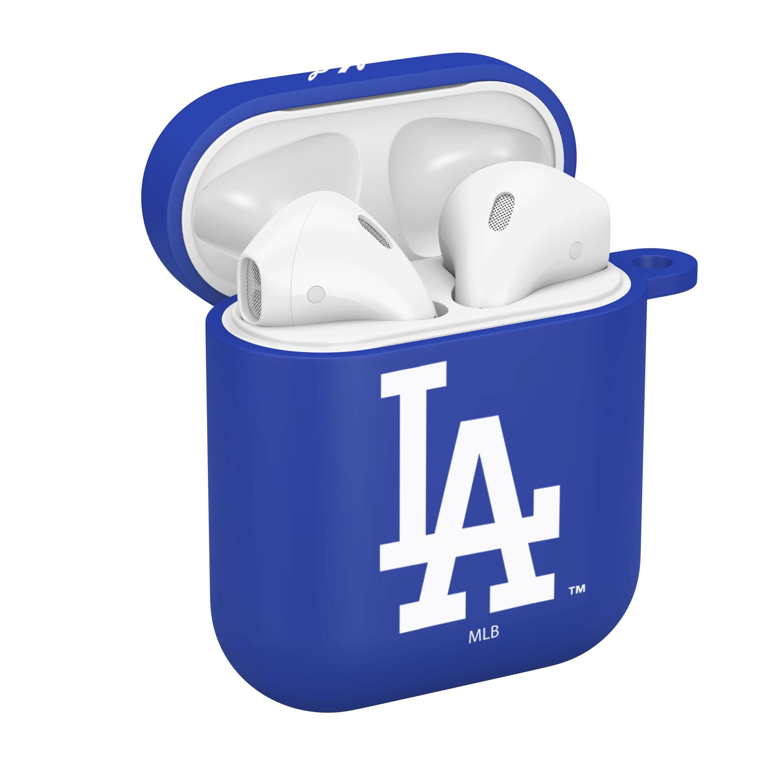 Alt View 1. Artinian - Blue Los Angeles Dodgers AirPods Case Cover - Blue.