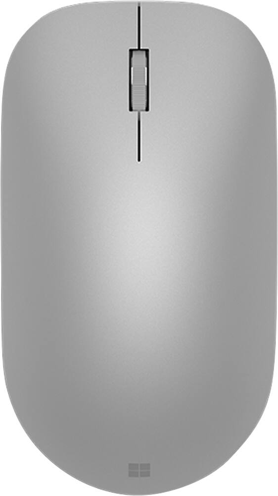 Front. Microsoft - Surface Wireless Optical Ambidextrous Mouse - Silver.