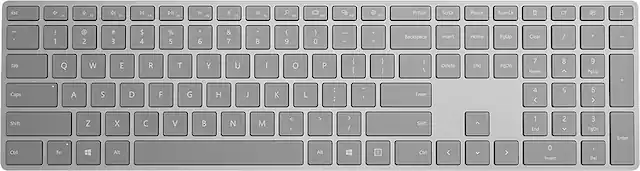 Front. Microsoft - Surface Full-size Wireless Keyboard - Silver.