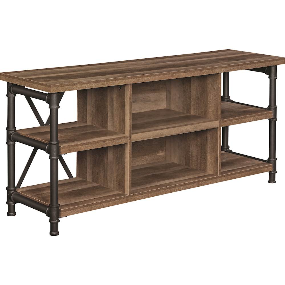 Left View: Twin Star Home - Irondale Open Architecture TV Stand for TVs up to 60 inches, Autumn Driftwood - Autumn Driftwood