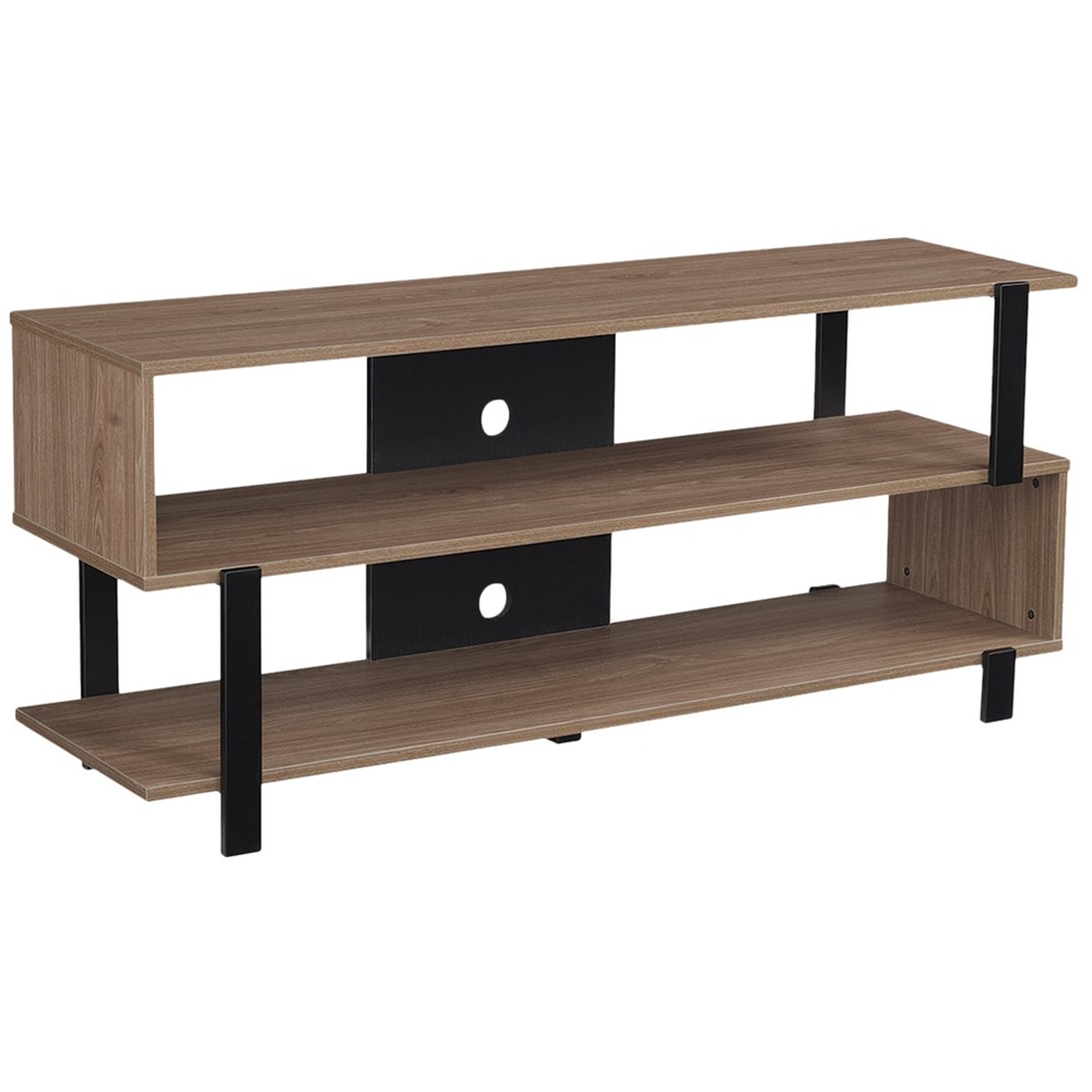 Left View: Bell'O - Oak Harbor TV Stand for Most Flat-Panel TVs Up to 60" - Oyster Walnut