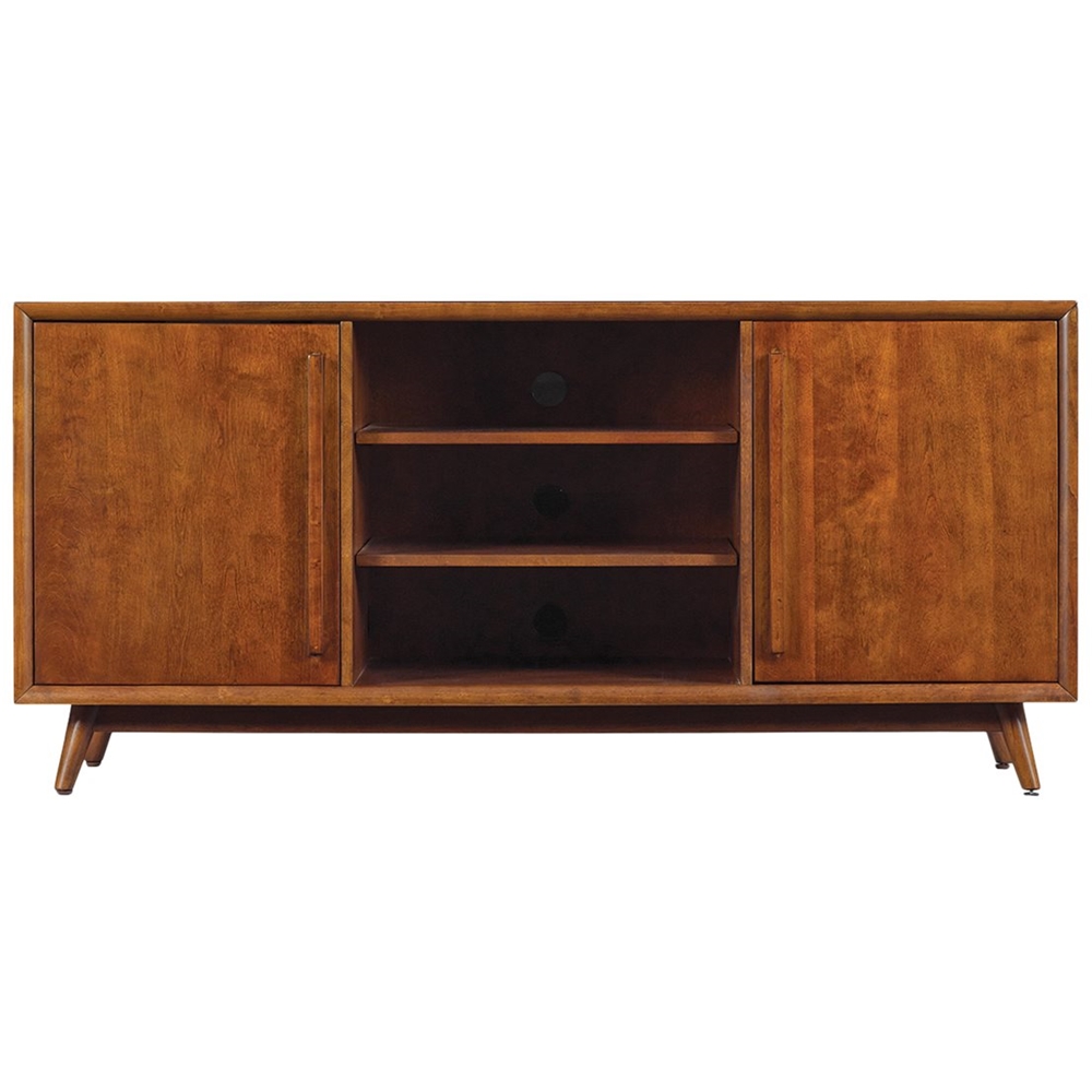 Bell'O - Leawood TV Stand for Most Flat-Panel TVs Up to 60" - Mahogany Cherry
