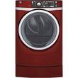 GE - RightHeight 8.3 Cu. Ft. 13-Cycle Gas Dryer with Steam - Ruby Red - Larger Front