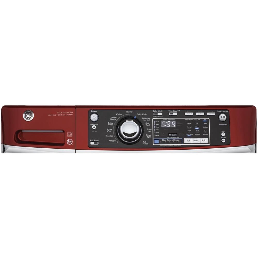 Best Buy GE 4.9 Cu. Ft. 13Cycle FrontLoading Washer Ruby red GFW480SPKRR