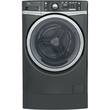 GE - RightHeight 4.9 Cu. Ft. 13-Cycle Front-Loading Washer - Diamond gray - Larger Front