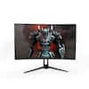 Front. YEYIAN - YEYIAN 31.5" Curved Gaming Monitor, Full HD 1080p, 165Hz, 1ms, LED Display with HDMI & DP Ports. Model YMC-70201 - Black.