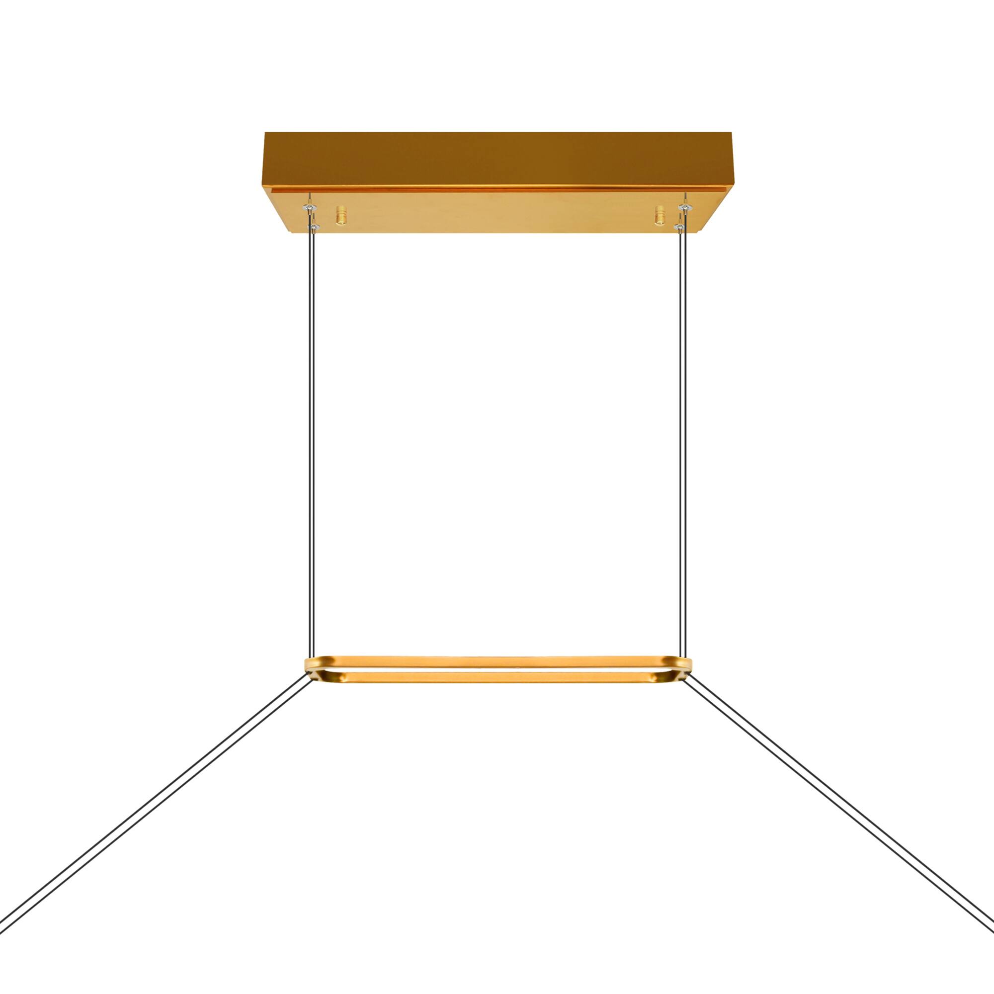 Alt View 2. CWI Lighting - Himalayas Integrated LED Brass Island/Pool Table Light - Brass.