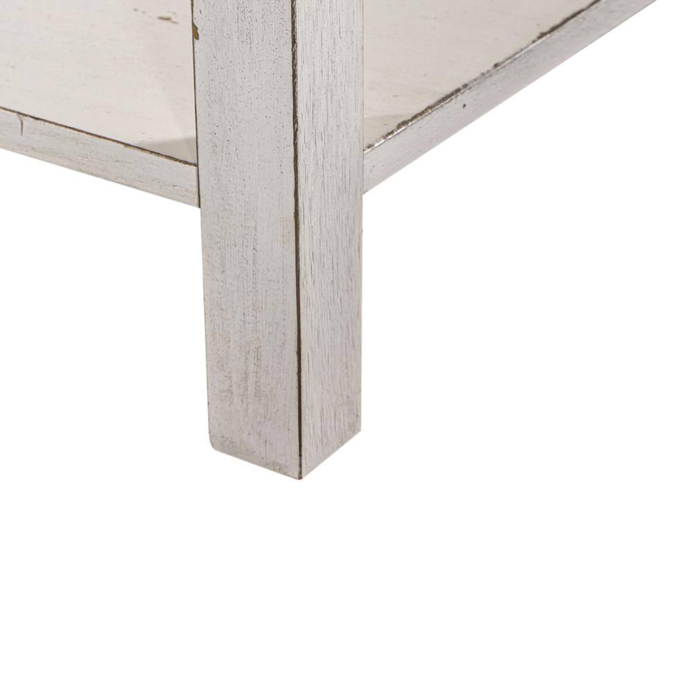 Alt View 6. Liberty Furniture Industries - Drawer Chair Side Table Flea Market White w/ Heavy Distressing - White.