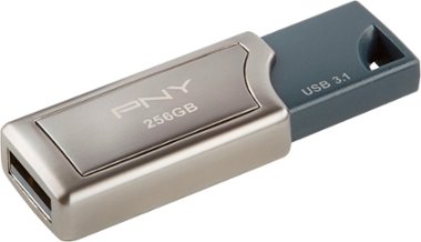 PNY - PRO Elite 256GB USB 3.1 Flash Drive - 400MB/s - Silver - Front_Zoom