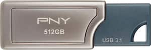 PNY - Pro-Elite 512GB USB 3.0 Flash Drive - Gun Metal Gray/ Gray - Front_Zoom