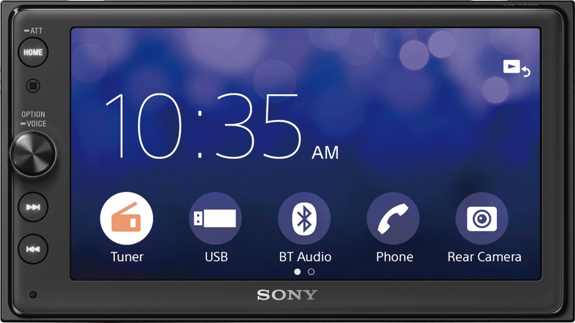 Angle. Sony - 6.4" - Android Auto/Apple CarPlay™ - In-Dash Receiver - Black.