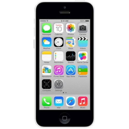 Front. Apple - Pre-Owned iPhone 5C 4G LTE with 32GB Memory Cell Phone (Unlocked) - White.