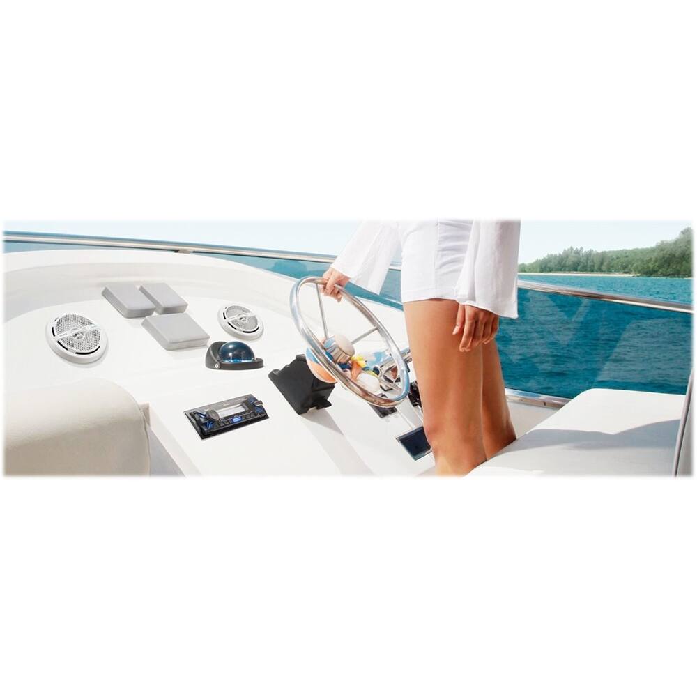 Alt View 11. Sony - MARINE In-Dash Digital Media Receiver with Bluetooth - Satellite Radio - Black.