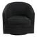 Alt View 15. Costway - Modern Swivel Barrel Upholstered Velvet Armchair with Metal Base - Black.
