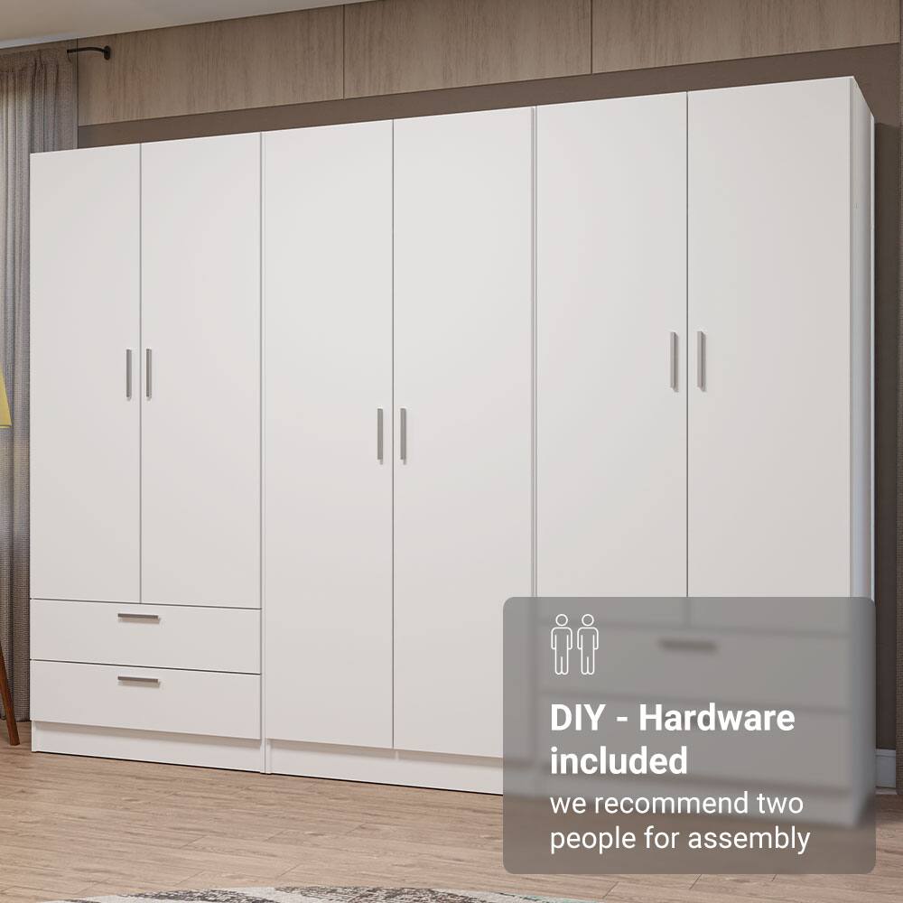 DIY - Hardware included  
we recommend two people for assembly