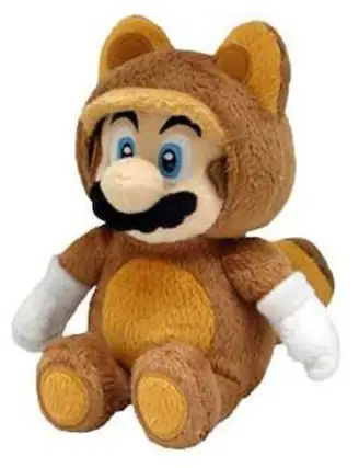 Front. Little Buddy - Nintendo - Super Mario Bros. Tanooki Mario 9" Plush - Collectibles - Multicolor.