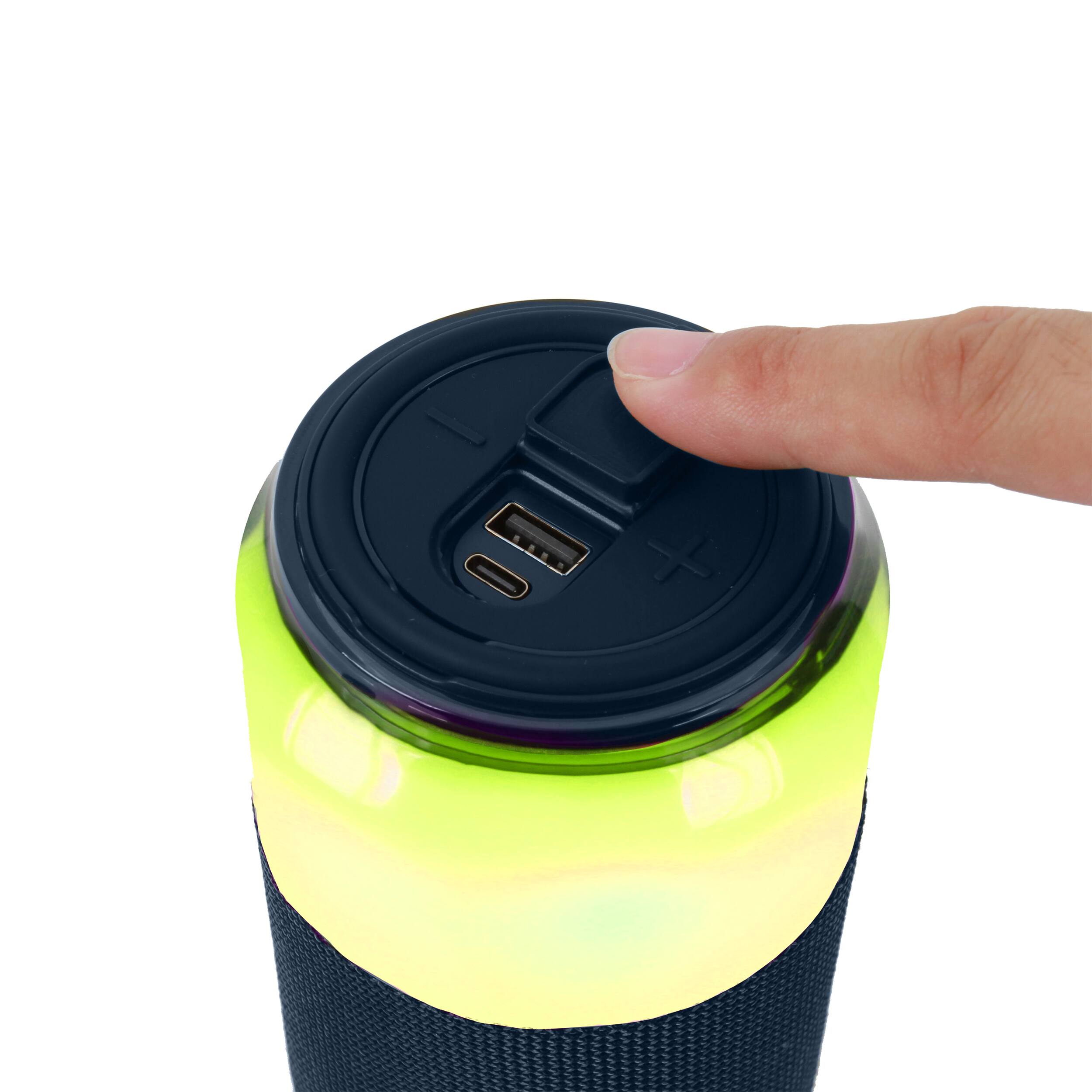 Alt View 1. Supersonic - SuperSonic SobaBoom Multi-Color Glowing Speaker in Blue with LED Lights.