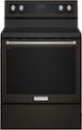 KitchenAid - 6.4 Cu. Ft. Self-Cleaning Freestanding Electric Convection Range - Black Stainless Steel